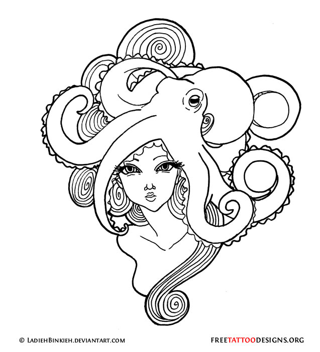 637x700 66 Octopus Tattoo Designs