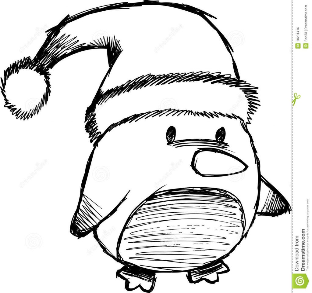 1024x959 Christmas ~ Cute Christmas Drawings Pics Of Penguins Coloring