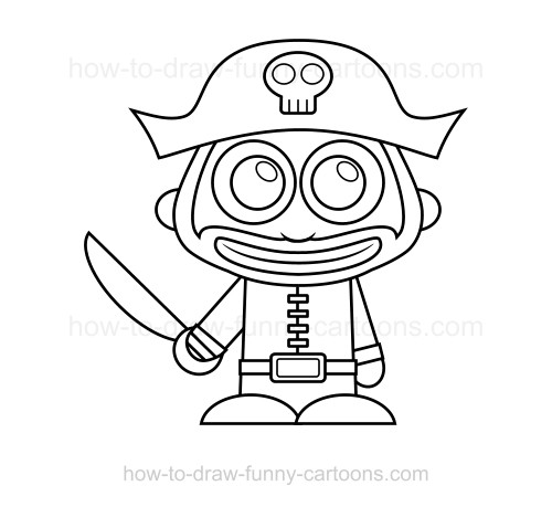 500x459 How To Draw A Pirate