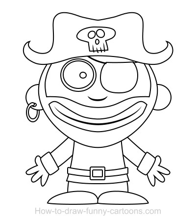 400x452 Drawing A Pirate Cartoon