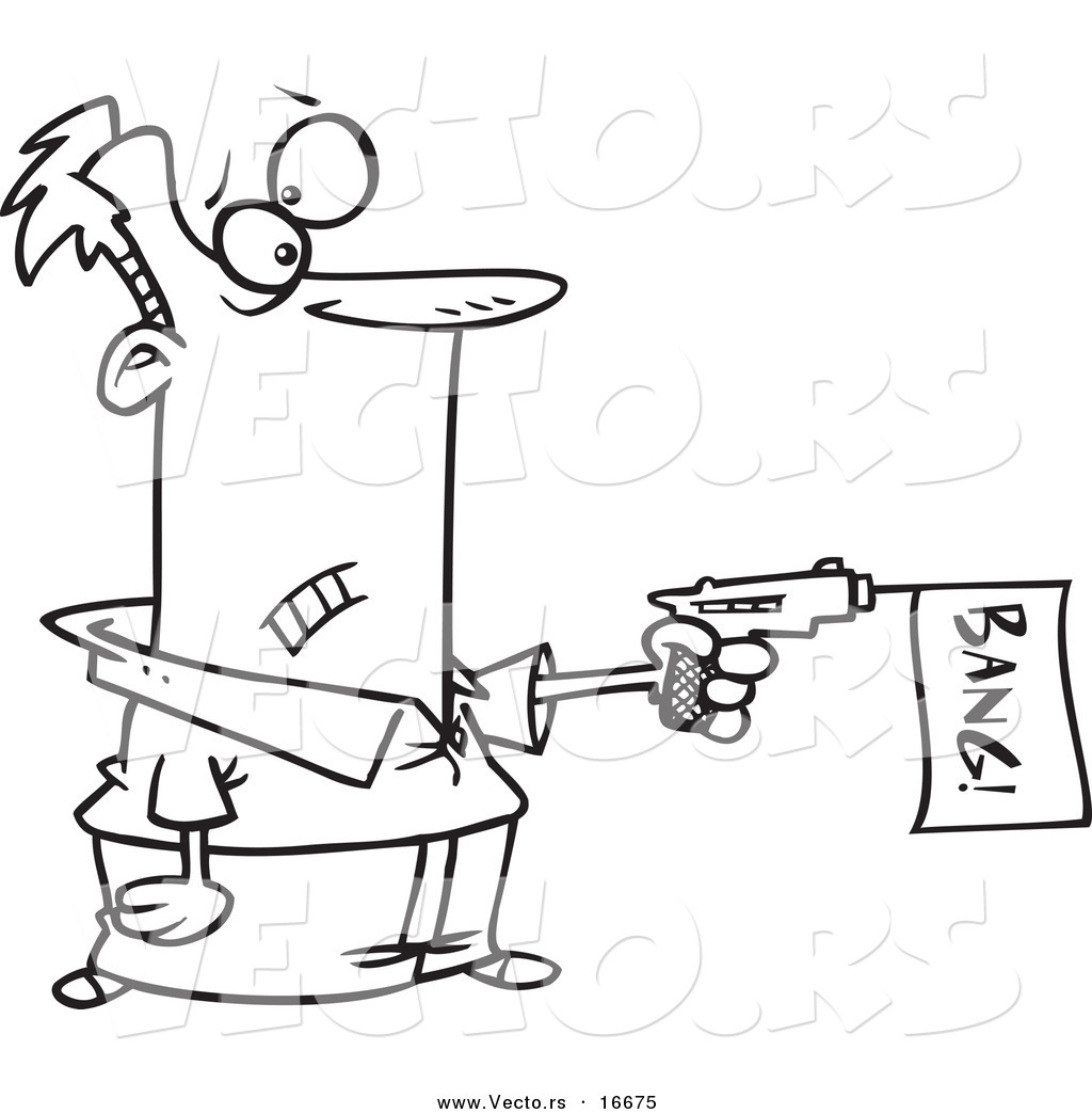 1024x1044 Vector Of A Cartoon Gun