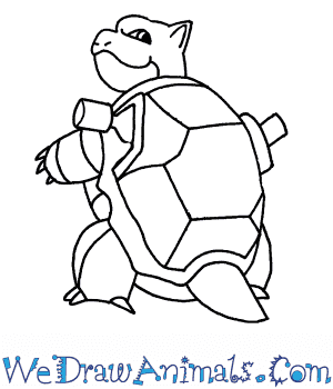 300x350 How To Draw Blastoise Pokemon