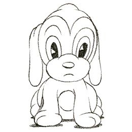 Easy Puppy Face Drawing