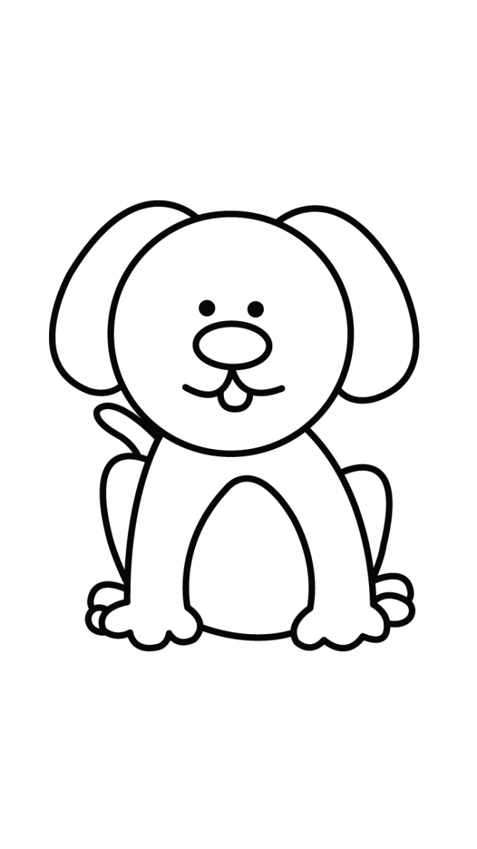 671x1193 Coloring Pages Puppy Line Drawings Colouring For Fancy Coloring