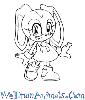 300x350 How To Draw Cream The Rabbit From Sonic The Hedgehog