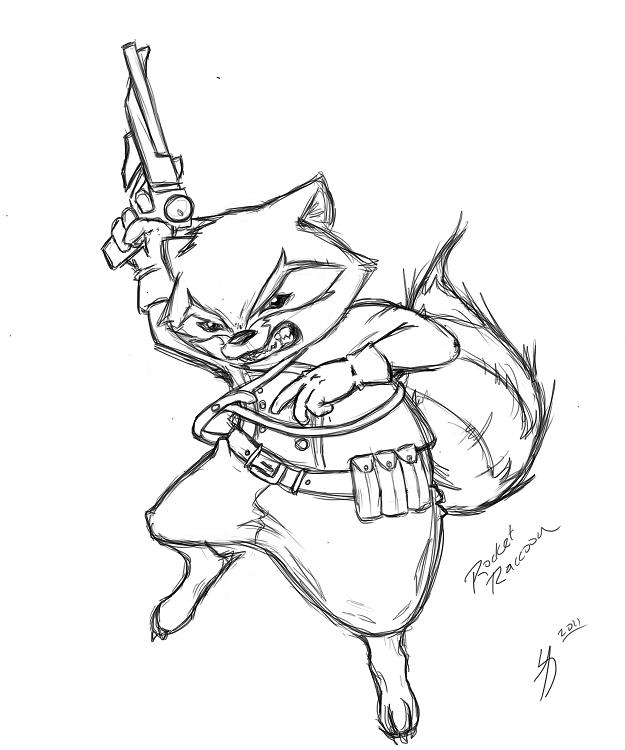 625x750 Rocket Raccoon By Arowscott