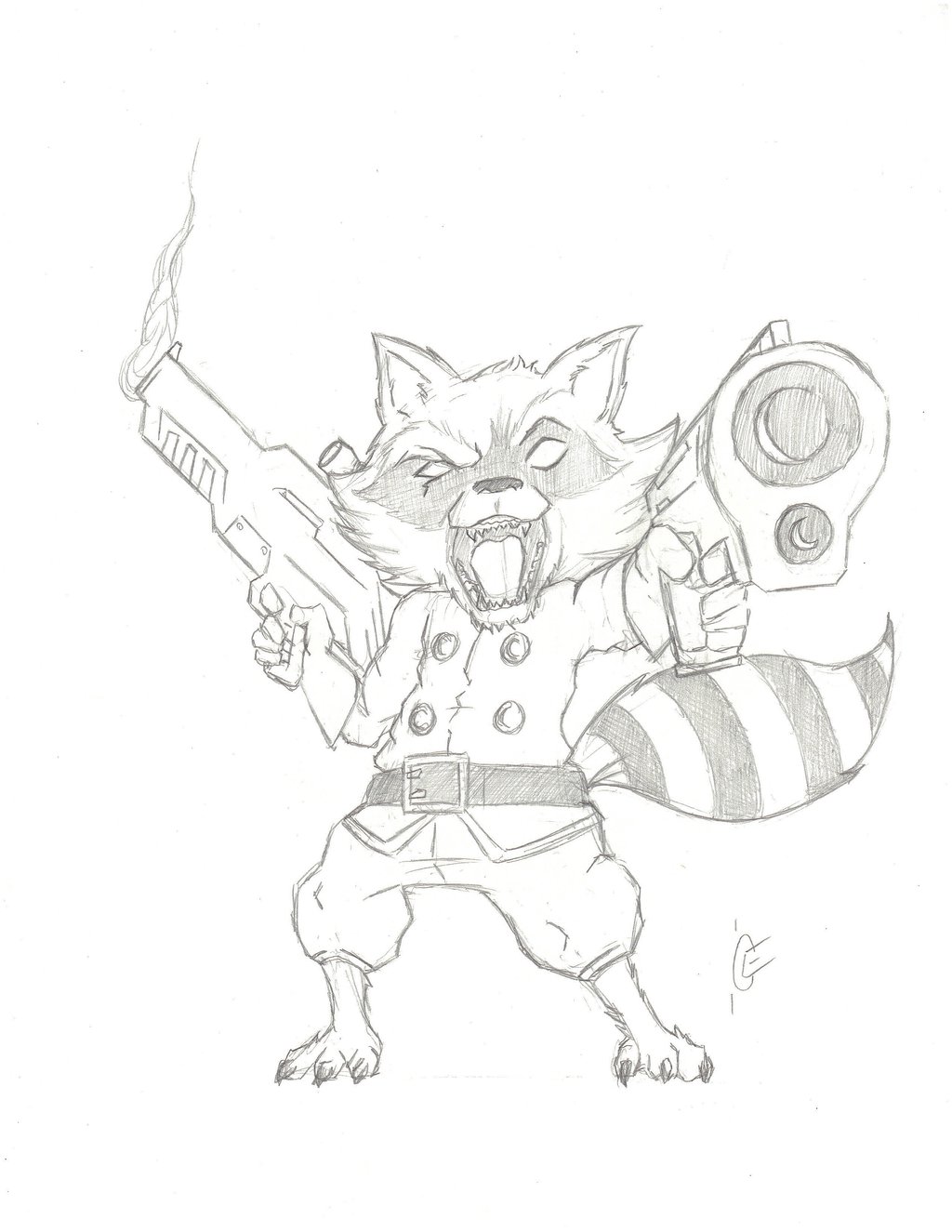 1024x1325 Rocket Raccoon By Comicbookpayne