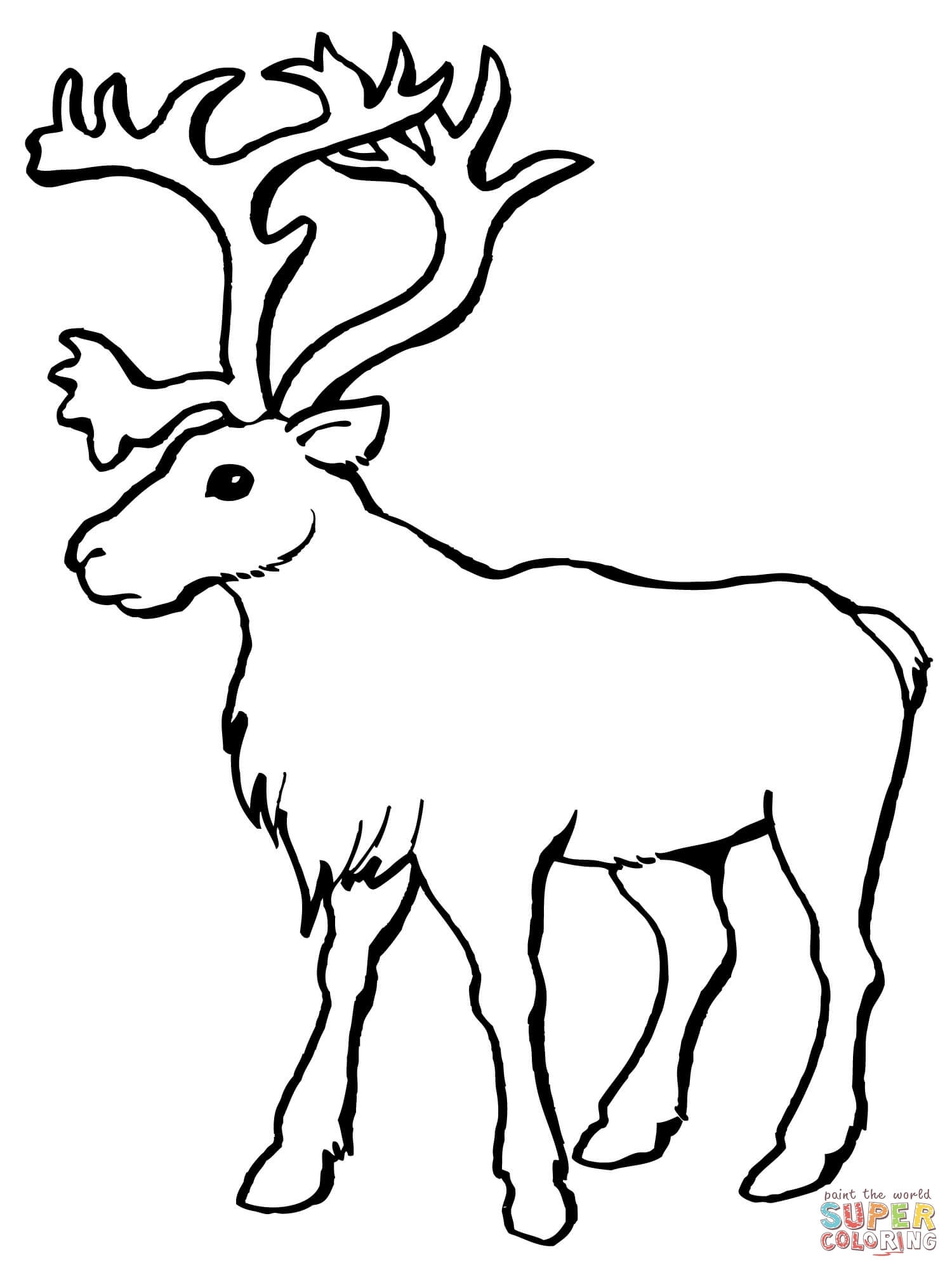 1500x2000 Reindeer Caribou Coloring Page Printable Coloring Pages For Easy