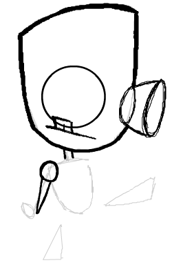 250x384 How To Draw Gir As Robot Without Dog Costume With Easy Lesson
