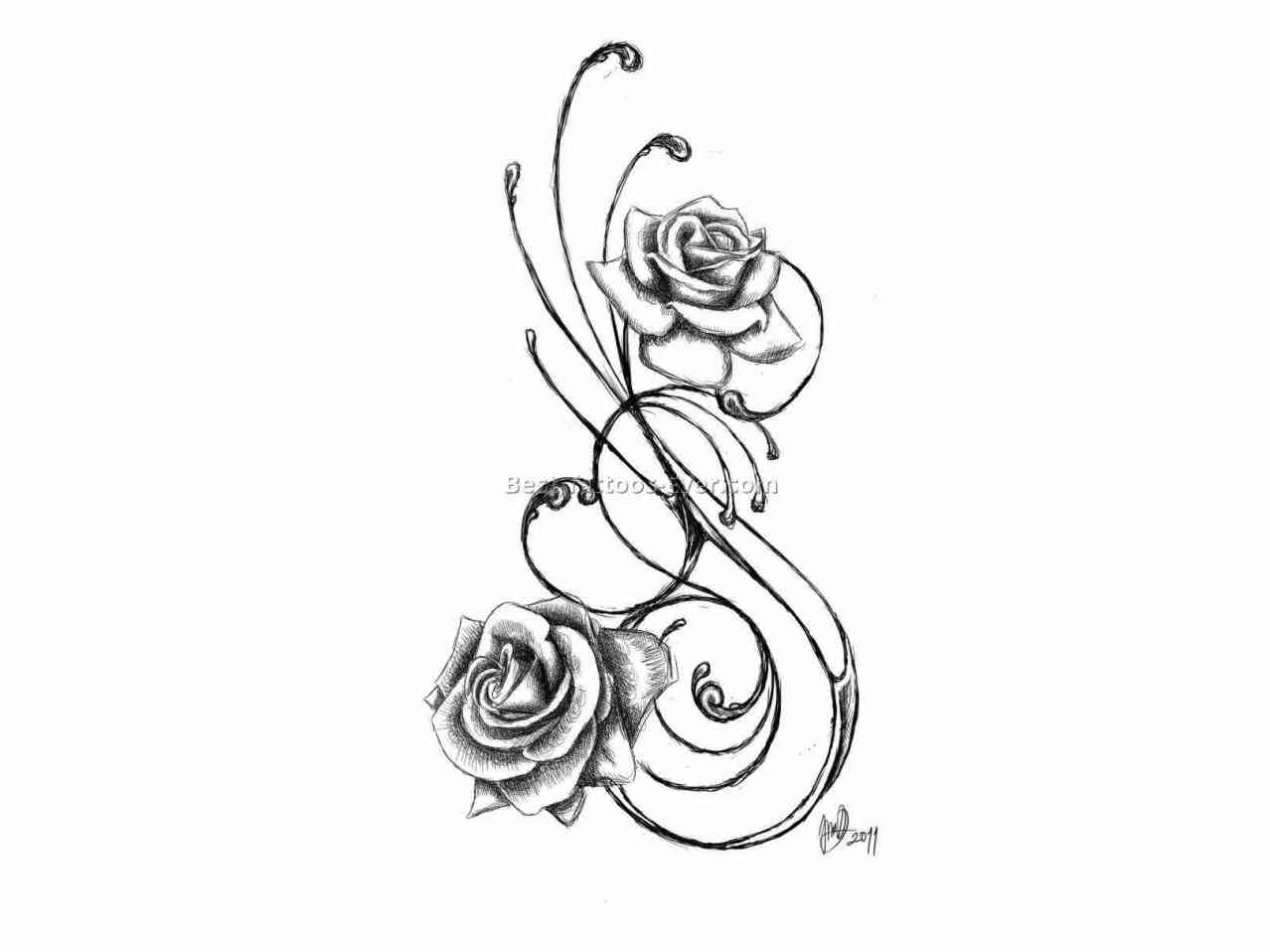 Easy Rose Drawing at GetDrawings | Free download