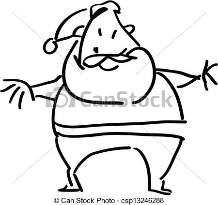 450x424 Simple Cartoon Santa Claus