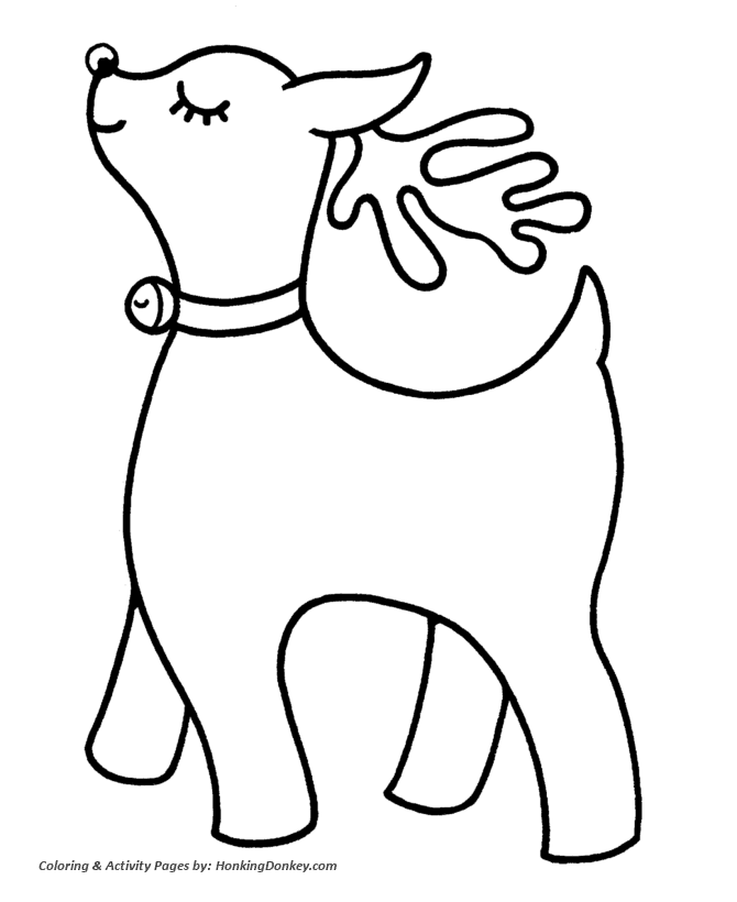 670x820 Santa's Reindeer Coloring Pages