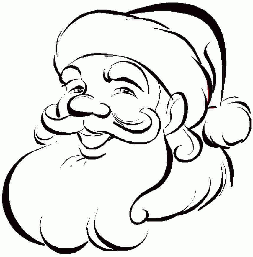 857x872 Santa Claus Template Printable