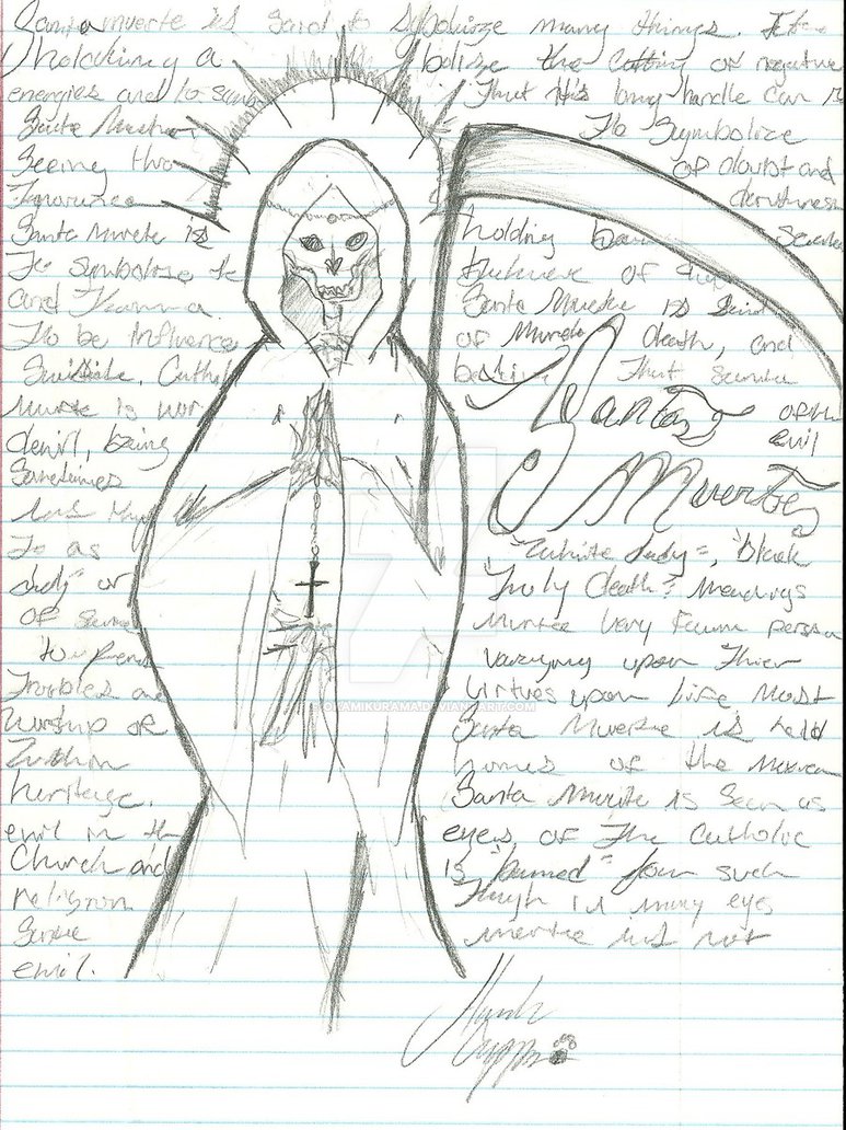 773x1032 Santa Muerte Holy Death By Okamikurama