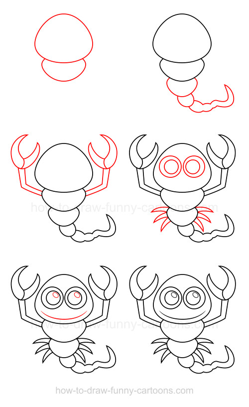 500x817 How To Draw A Scorpion How To Draw Scorpion
