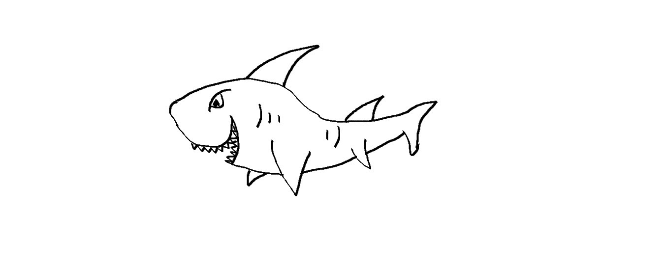 1359x540 Easy Kids Drawing Lessons How To Draw A Shark For Kids