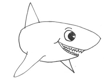 359x281 How To Draw Sharks With Cartoon Shark Drawing Lesson