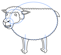 250x225 Cartoon Sheep Step By Step Drawing Lesson