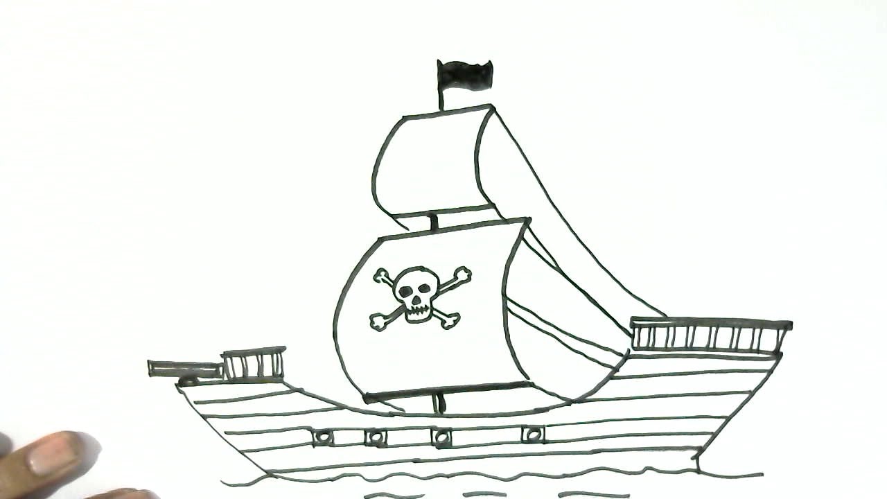 1280x720 How To Draw A Pirate Ship