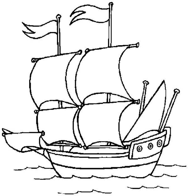 600x625 Pirate Ship Coloring Pages