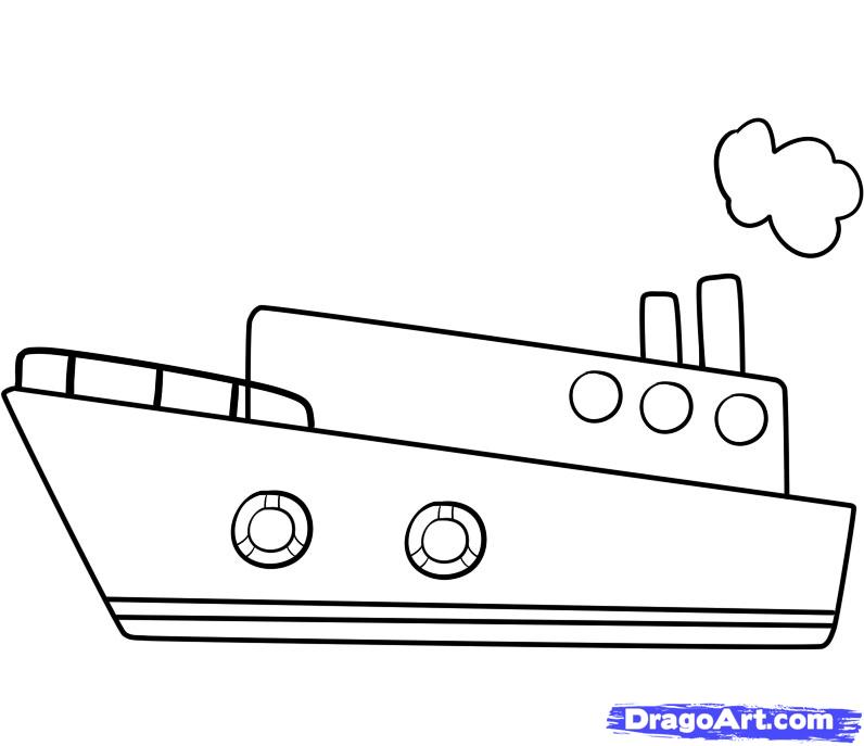 796x687 Simple Boat Drawing Draw A Ship, Step By Step, Boats