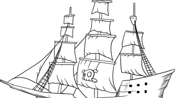 570x320 Simple Drawing Of A Ship How To Draw Cartoon Mayflower Ship
