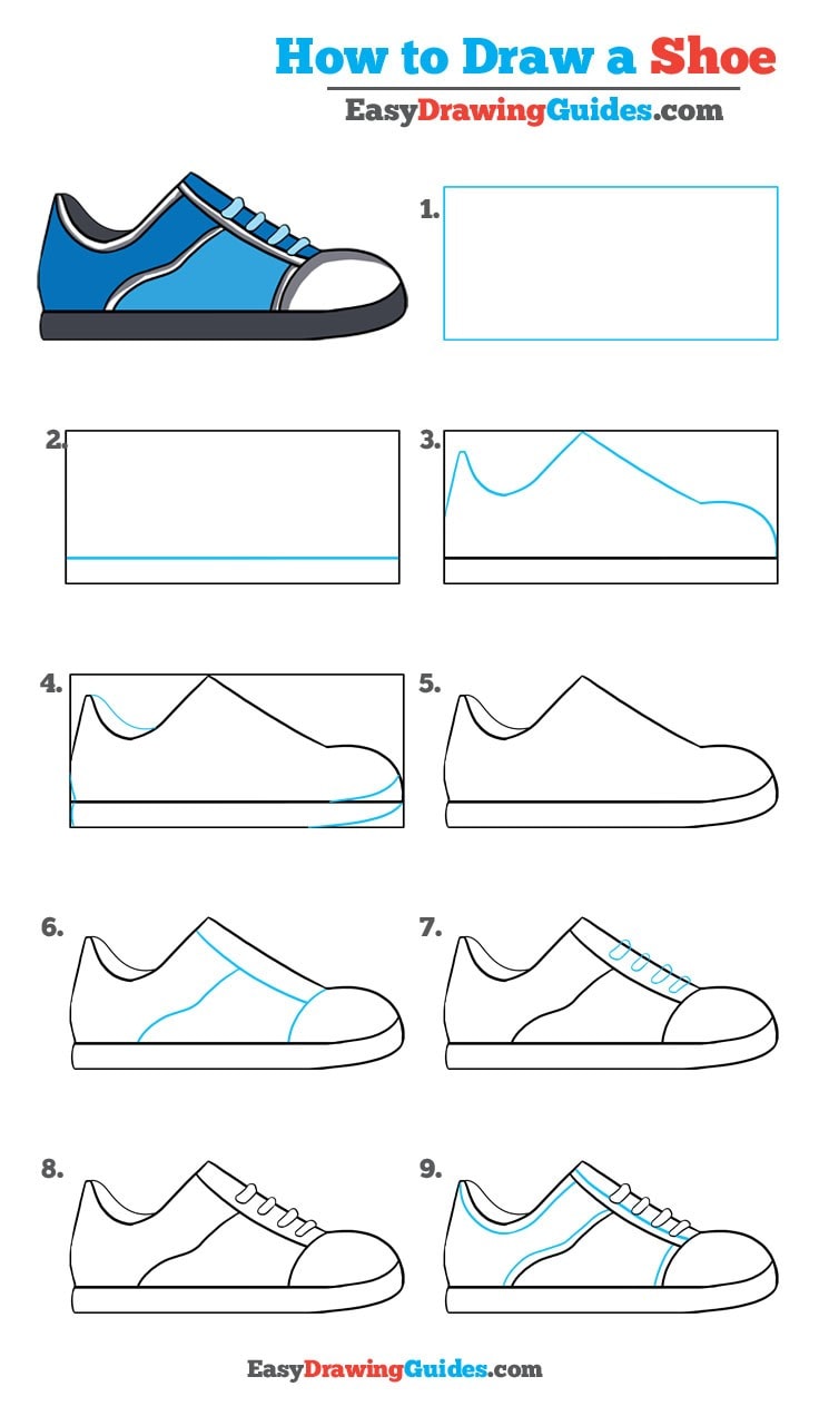736x1272 How To Draw A Shoe