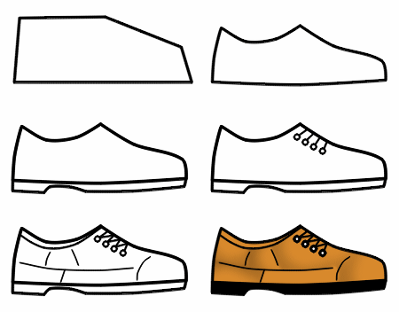 450x352 Drawing Cartoon Shoes