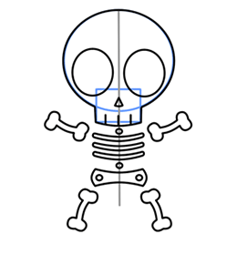 260x302 Cartoon Skeleton Step By Step Drawing Lesson