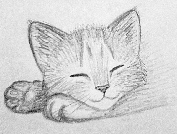 600x455 Kitten Sketch 3 By On @ Art I'Ll