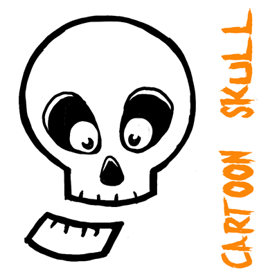 400x400 How To Draw Silly Cartoon Skulls Halloween Easy Tutorial