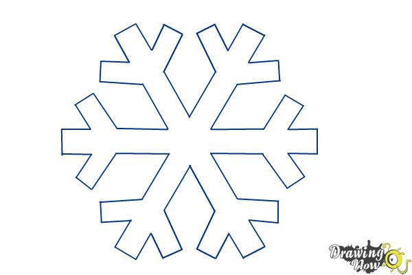 600x400 How To Draw A Simple Snowflake