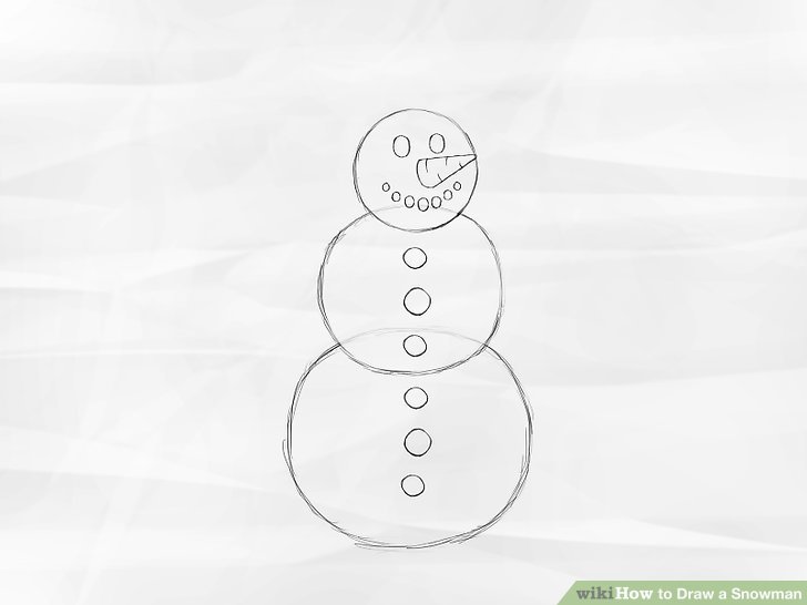 728x546 How To Draw A Snowman 8 Steps (With Pictures)