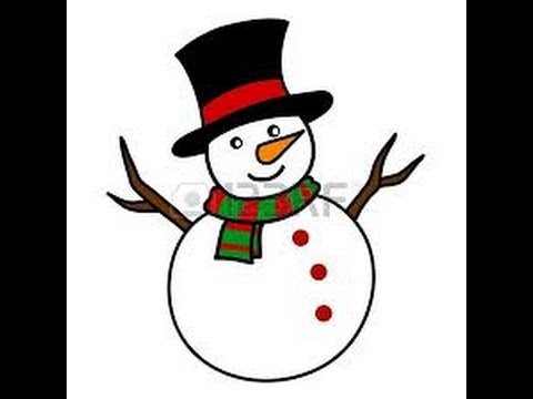 480x360 Easy Kids Drawing Lessons How To Draw A Snowman Step By Step