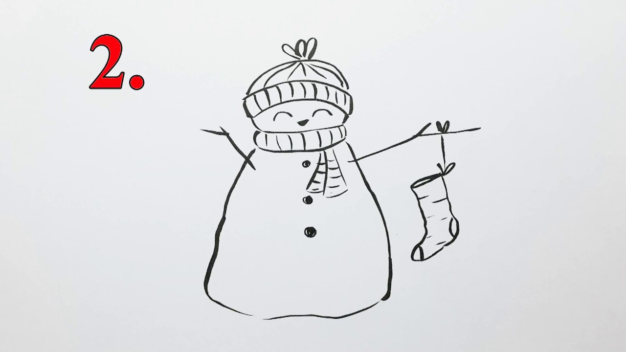 1280x720 How To Draw A Snowman 2 Cute Styles Easy And Fun!!