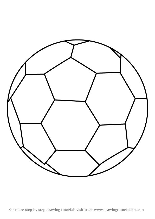 596x843 Learn How To Draw Soccer Ball (Everyday Objects) Step By Step