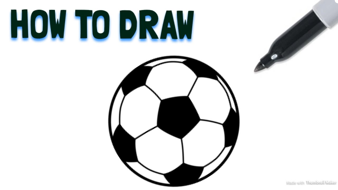 1280x720 How To Draw A Soccer Ball Drawing Tutorial