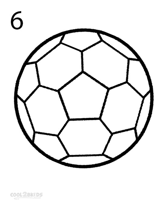 550x680 How To Draw A Soccer Ball (Step By Step Pictures) Cool2bkids