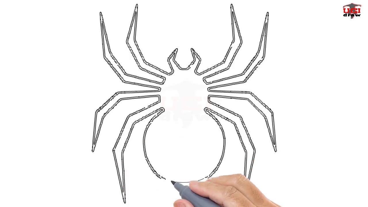 1280x720 How To Draw A Spider Easy Step By Step Drawing Tutorials For Kids