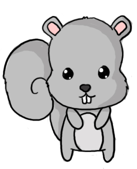 274x338 How To Draw A Chibi Squirrel 7 Steps (With Pictures)