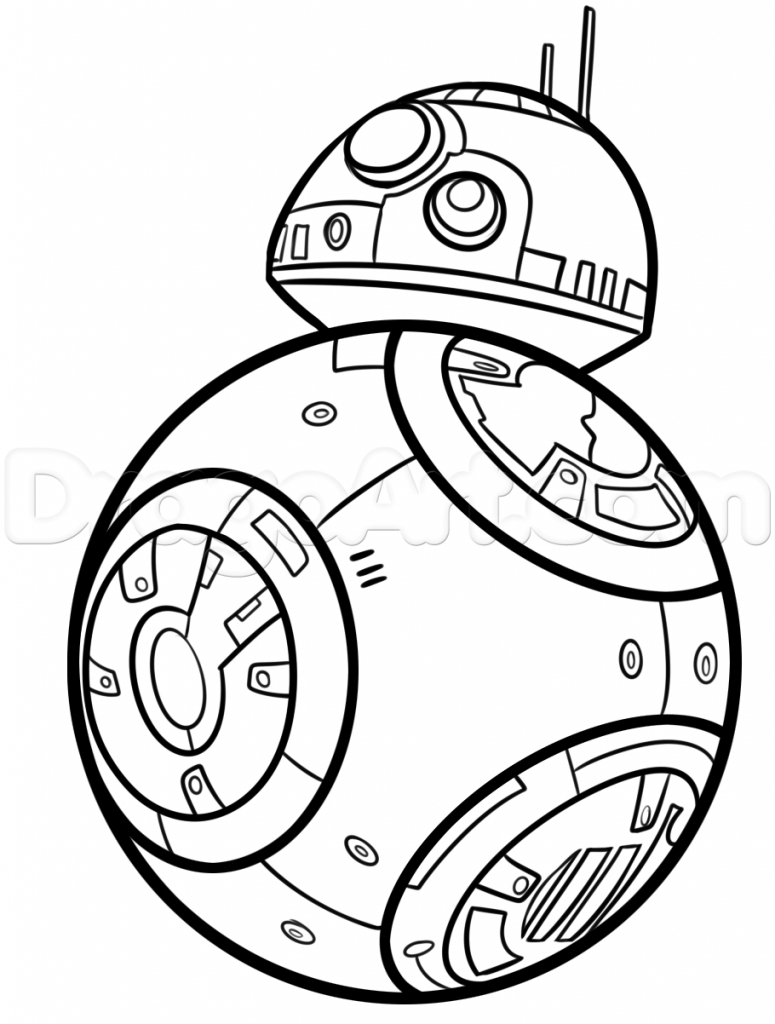 775x1024 Star Wars Characters Drawings How To Draw Bb 8, Stepstep, Star