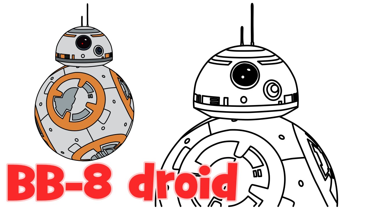 1280x720 How To Draw Bb 8 Star Wars Episode 7 Characters Step By Step Easy
