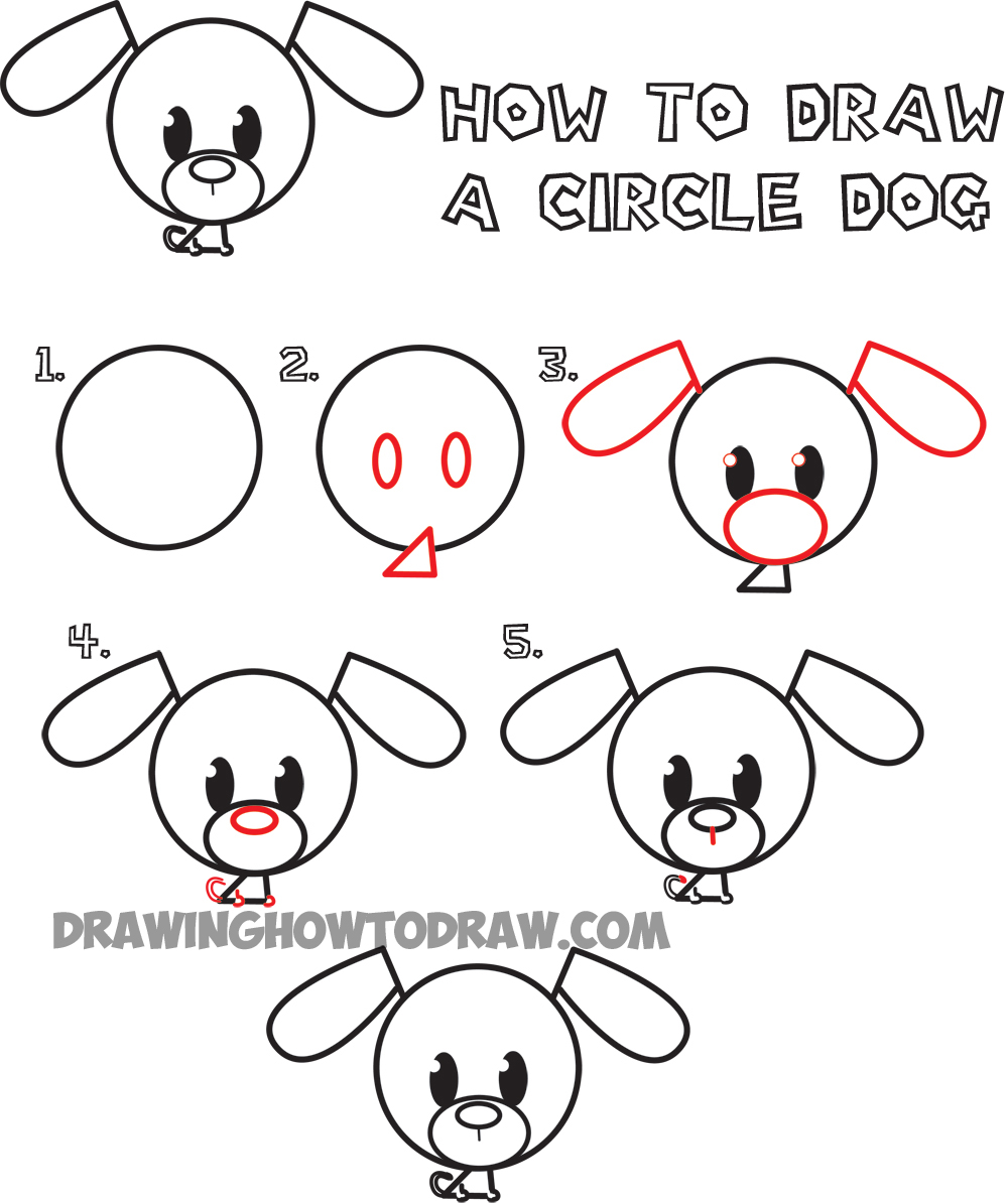 1000x1194 Big Guide To Drawing Cute Circle Animals Easy Step By Step Drawing
