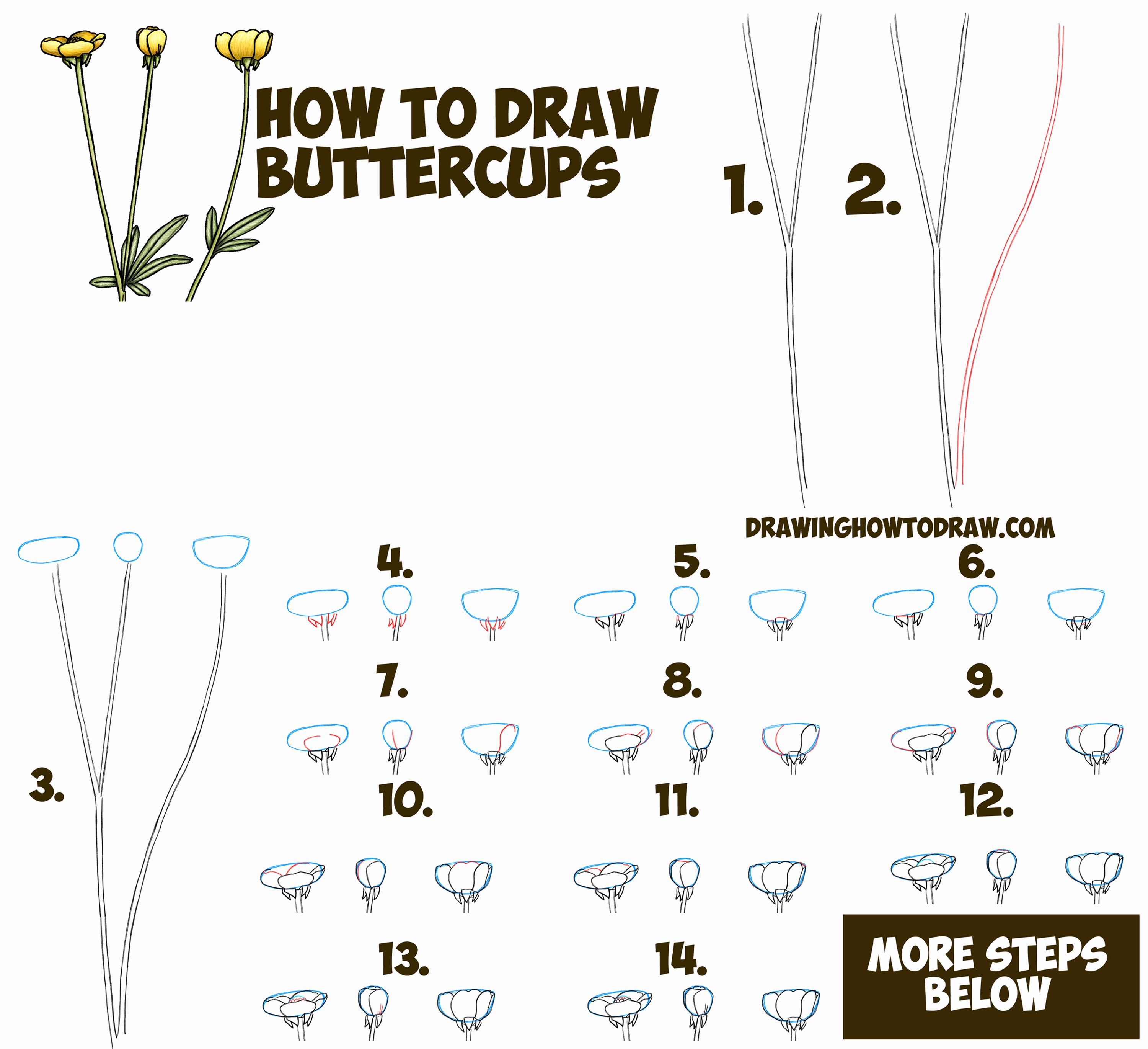 Easy Step By Step Drawing Of A Rose