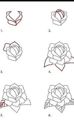 236x393 Simple Roses. My Kids Always Draw Roses I Must Show Them This