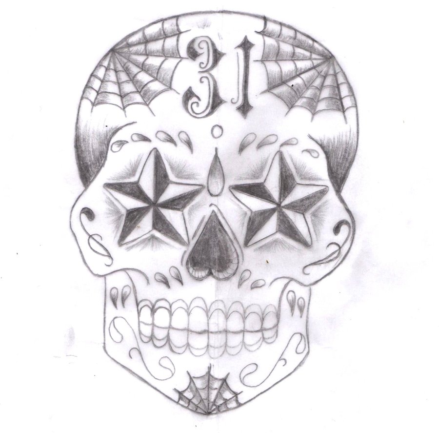 900x887 Sugar Skull Tattoo Design 02 By Buggmod