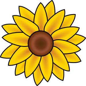 300x299 Sunflower Clip Art