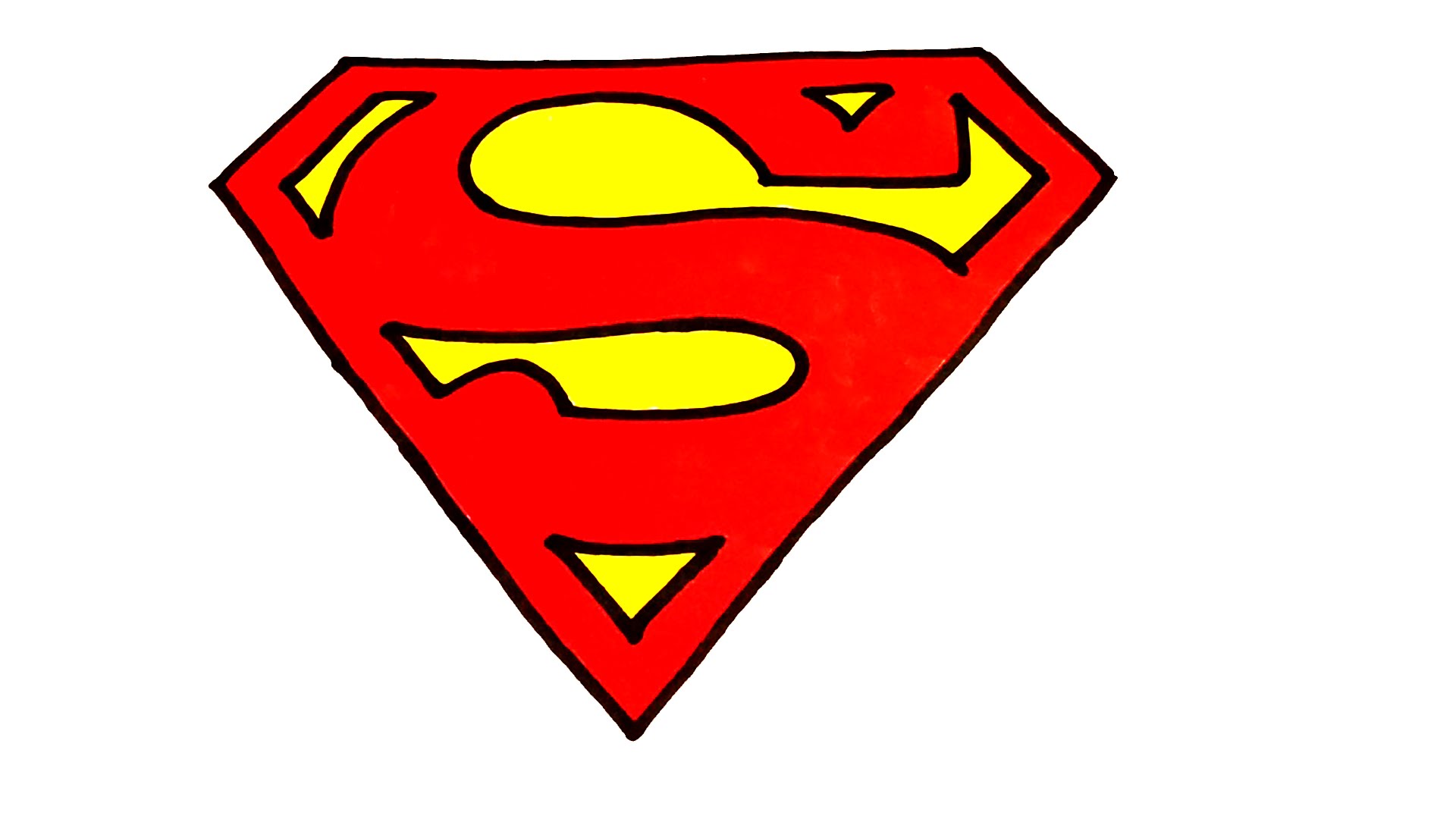 1920x1080 How To Draw Superman Logo Easy For Kids