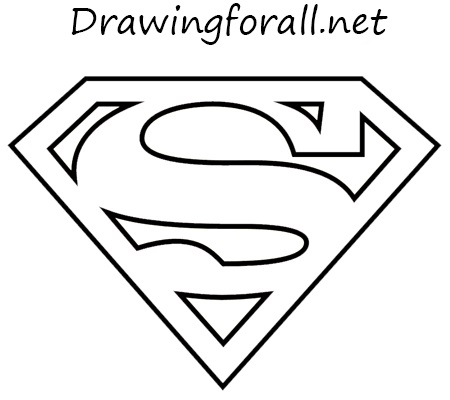 450x400 How To Draw Super Man Logo How To Draw Superman Logo Easy Step