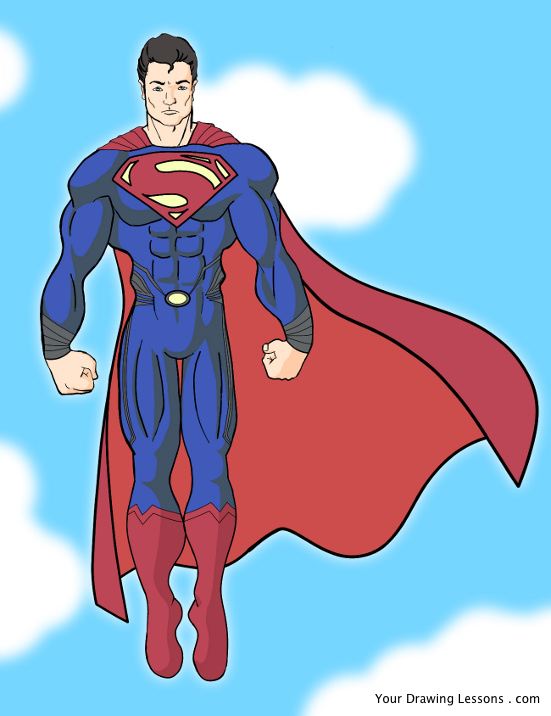 551x716 How To Draw Superman Your Drawing Lessons